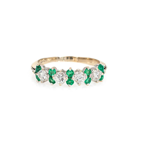 Bague 47 Bague Diamant Émeraude Bande Or Blanc 58 Facettes G13165
