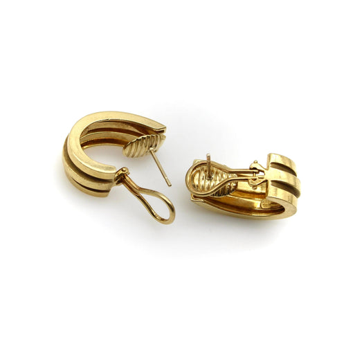 Boucles d'oreilles Boucles d'oreilles créoles Atlas vintage en or 18 carats de Tiffany & Co. 58 Facettes