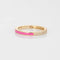 Bague Bague d'éternité en or jaune 14 carats avec diamants et émail rose 6,5 mm 58 Facettes G12735