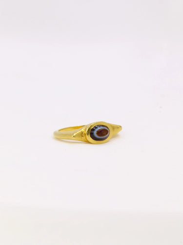 Bague 44 Bague sur agate figurant Athena de profil 58 Facettes 833