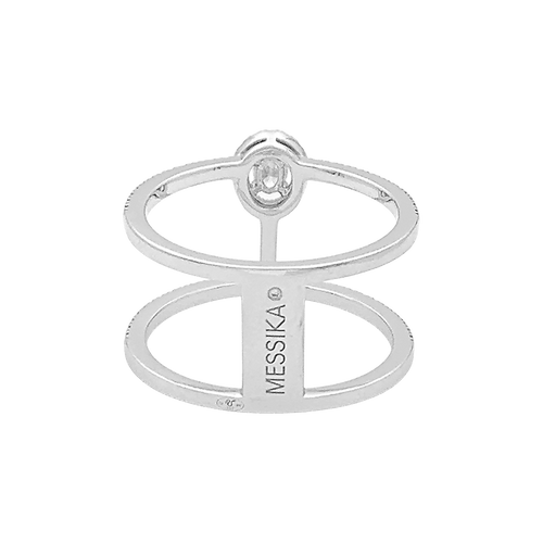 Bague Messika "Glam'Azone" or blanc, diamants.