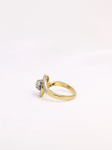 Bague 50 Bague tourbillon or platine diamants taille ancienne 0,15 ct 58 Facettes J321