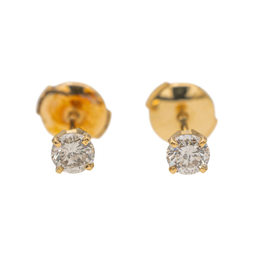 Boucles d'oreilles Boucles d'oreilles Puces Or jaune Diamant 58 Facettes 2905296CN