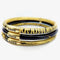 Bracelet SOHO 18K Gold Black Enamel Calligraphic Stripe Bangle Bracelet 58 Facettes