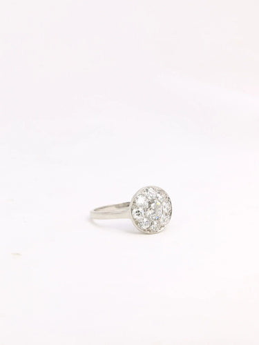 Bague 51.5 Bague Belle Époque platine diamants taille ancienne 58 Facettes J303