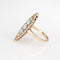 Bague 56 Bague Navette en or jaune et diamants, style victorien antique 58 Facettes G14038
