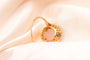 Bague or bicolore quartz rose et diamants 58 Facettes 250004