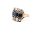 Bague 61 Bague en or jaune 18 carats sertie de saphirs et de diamants 58 Facettes