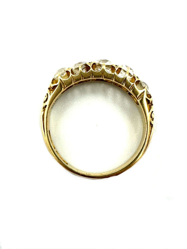 Bague 51 Bague Jarretière fin 19ème or et diamants 58 Facettes