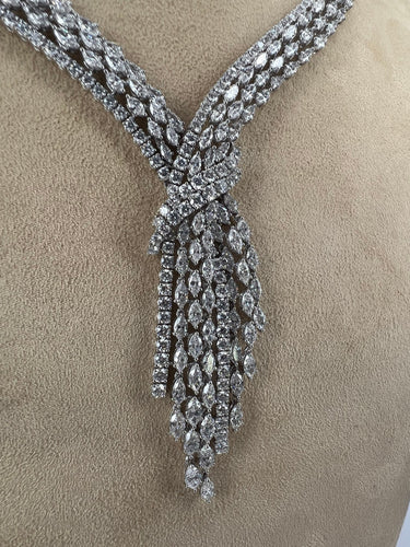 Collier Ensemble collier et bracelet en or blanc et diamants haut de gamme 58 Facettes N-136