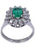 Bague 59 BAGUE POMPADOUR ÉMERAUDE ET DIAMANTS 58 Facettes 082781