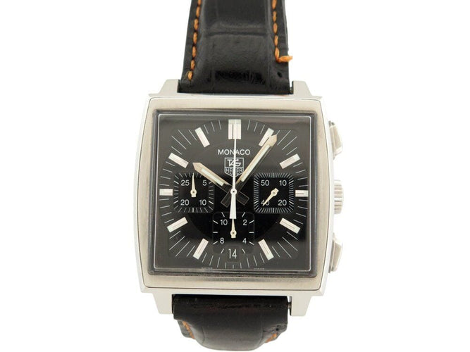 Montre montre TAG HEUER monaco cw2111-0 39mm automatique chronographe acier 58 Facettes 266752