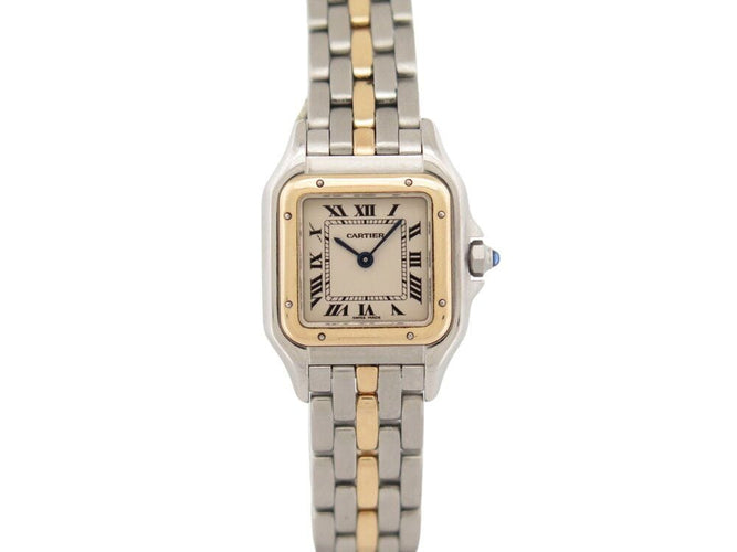 Montre vintage montre CARTIER panthere pm 23 mm 166921 or et acier quartz 58 Facettes 266689