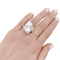 Bague 49 Bague "Toi & Moi" or blanc, diamants, perles. 58 Facettes 34407