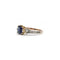 Bague art nouveau or 750 diamants taille rose saphir environ 1 carat