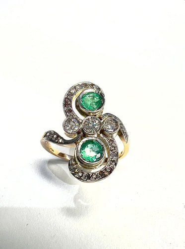 Bague Bague en or jaune, émeraude 58 Facettes Q748A(806)
