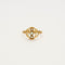 Bague 54.5 Bague ancienne en or jaune et 3 petites perles 58 Facettes