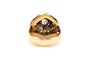 Bague Art Déco en or jaune et blanc 18 carats sertie de diamants "taille" rose