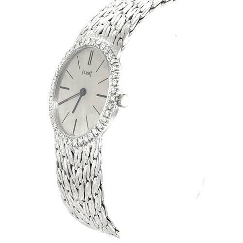 Montre Piaget - Montre Ovale en Or Blanc 58 Facettes 1.0000126/1
