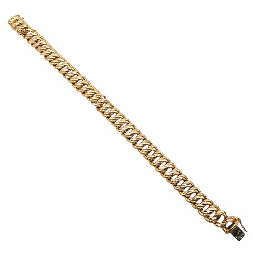 Bracelet maille américaine or jaune