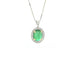 Collier Collier en or blanc avec émeraude cabochon de 1,78 ct et diamants 58 Facettes 14534