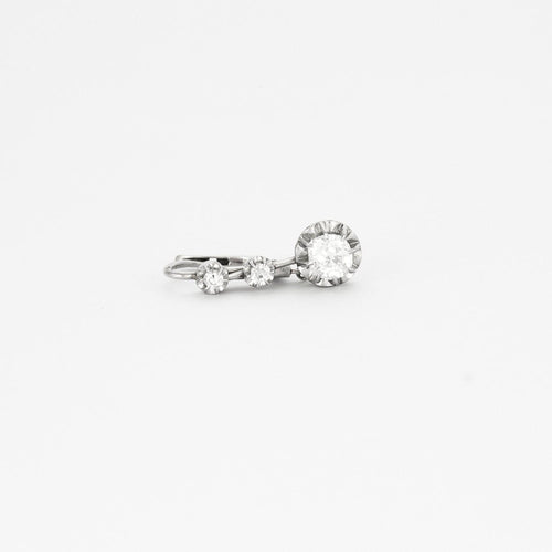 Boucles d'oreilles Bouucles d'oreilles dormeuses platine diamants 58 Facettes M8616