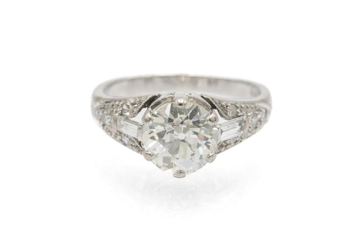 Bague 46 Bague ancienne en or blanc et diamants taille ancienne 58 Facettes 11618