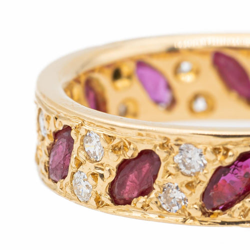 Bague 57 Bague Or jaune Grenat, Diamant 58 Facettes 2687555CN