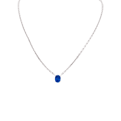 Collier Collier or blanc, saphir. 58 Facettes 34761