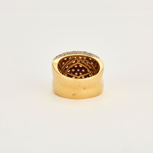 Bague 56 Bague large pavage Diamants 58 Facettes