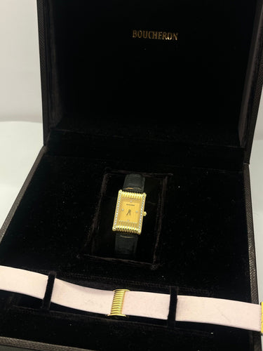 Montre Boucheron Reflet Small Or Jaune et Diamants 58 Facettes