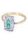 Bague 54 BAGUE ANCIENNE ÉMERAUDES ET DIAMANTS 58 Facettes 086361
