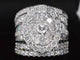 Witgouden ring vol gezet met diamanten 5.50 carat 58 Facettes 2042
