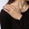 Bague Bague de mariage Art déco vintage à deux rangs de diamants, or blanc 18 carats, taille 6 58 Facettes G13484
