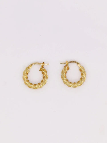 Boucles d'oreilles Créoles torsadées or jaune 58 Facettes 1047.1