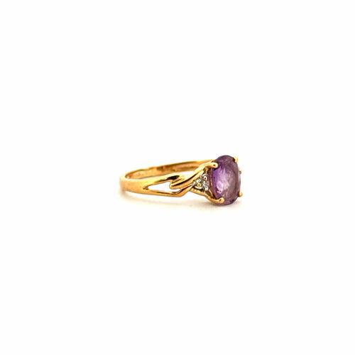 Bague 48 Solitaire Or Jaune & Améthyste 58 Facettes 41-GS34637