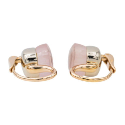 Boucles d'oreilles Pomellato Boucles d'oreilles Dormeuses Nudo Or rose Quartz 58 Facettes 3230371CN