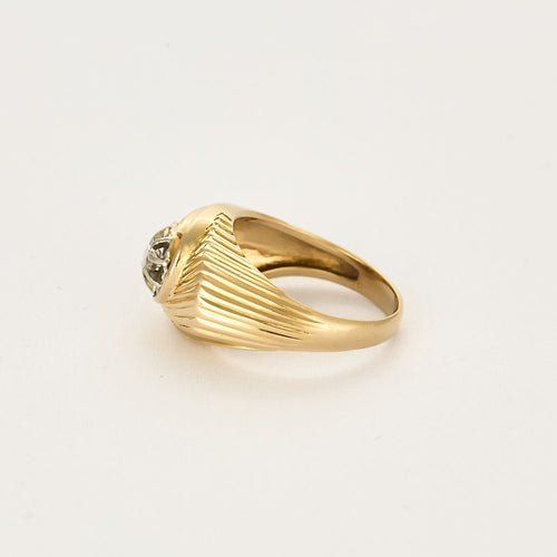 Bague 53.5 Bague en Or jaune & blanc 18k Diamant 58 Facettes MEA4529