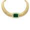 Collier Collier tubogas vintage, or jaune, émeraude, diamants. 58 Facettes 33792