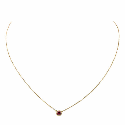 Pendentif Tiffany & Co Collier Solitaire Color by the Yard Or jaune Rubis 58 Facettes 3298648CN