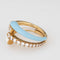 Bague 53 Bague en or jaune et diamants émaillés Melissa Kaye, bijoux fins 58 Facettes G14021