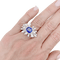 Bague 50 Bague or blanc, saphir et diamants. 58 Facettes 34081