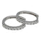 Boucles d'oreilles Paire de petites créoles en or blanc, diamants. 58 Facettes 33580