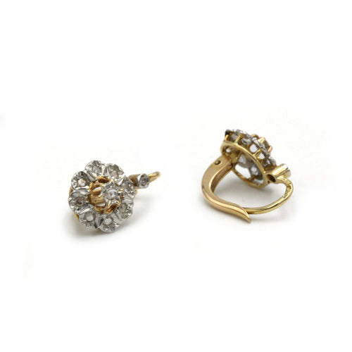 Boucles d'oreilles Boucles d'oreilles dormeuses - Or & Diamants 58 Facettes 250318R