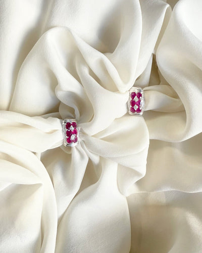 Boucles d'oreilles Boucles d'oreilles n°100｜Rubis et diamants 58 Facettes