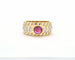 Bague Bague en or jaune avec diamants et rubis 58 Facettes