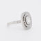 Bague 45.5 Bague de Fiançailles Style Art Déco Double Halo, Platine et Diamants 58 Facettes 346