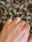 Bague 51 Antique yellow gold, silver and emerald ring 58 Facettes