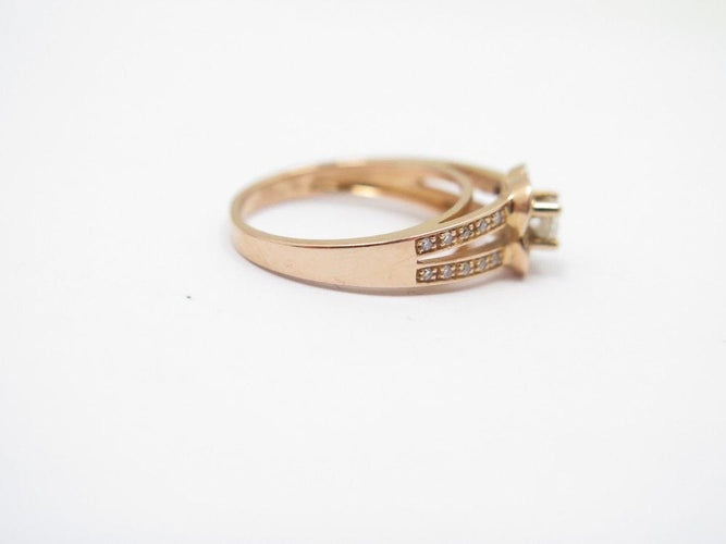 Bague 51 bague MAUBOUSSIN solitaire chance of love n2 or rose & diamants 58 Facettes 259528
