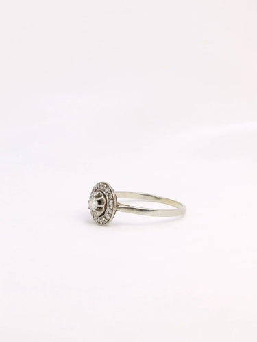 Bague 58 Bague Belle  Époque diamants taille ancienne 0,15 ct 58 Facettes J323